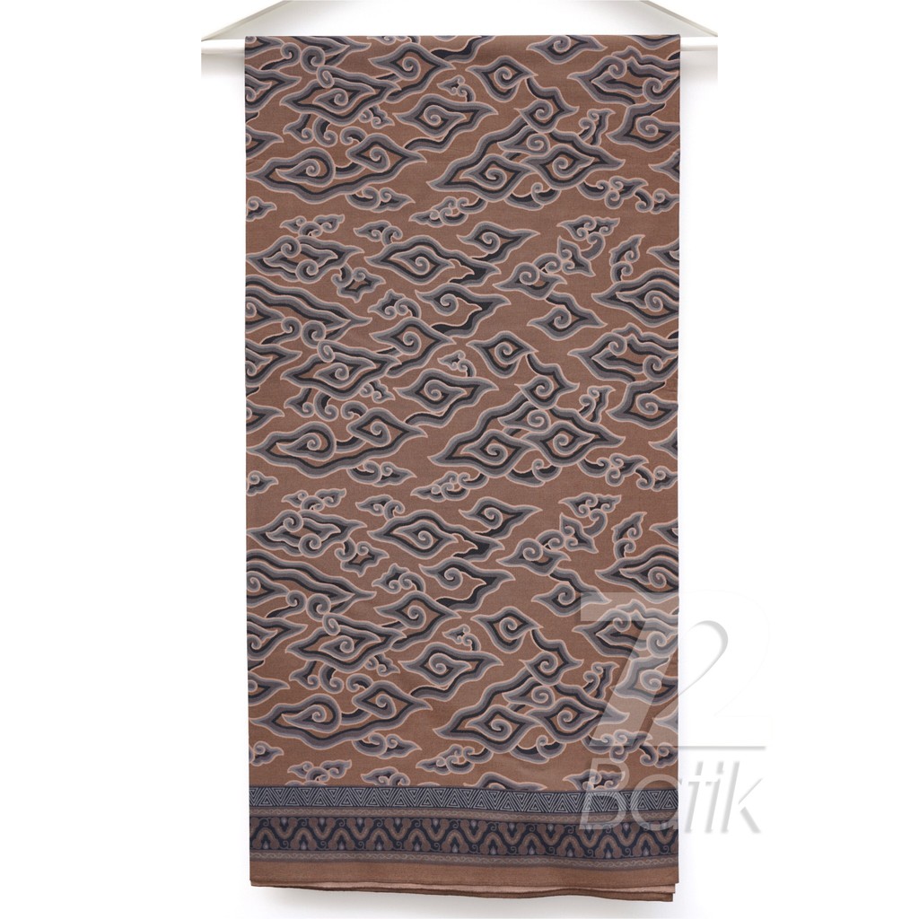 KEMEJA BATIK PRIA Lengan Pendek Premium Motif Mega Mendung Coklat 725578 Cap 72 - Baju Kemeja Atasan Pakaian Setelan Batik Pria Cowok Laki Laki Remaja Keluarga Kantor Lengan Pendek Modern Slimfit Slim Fit Premium Kekinian