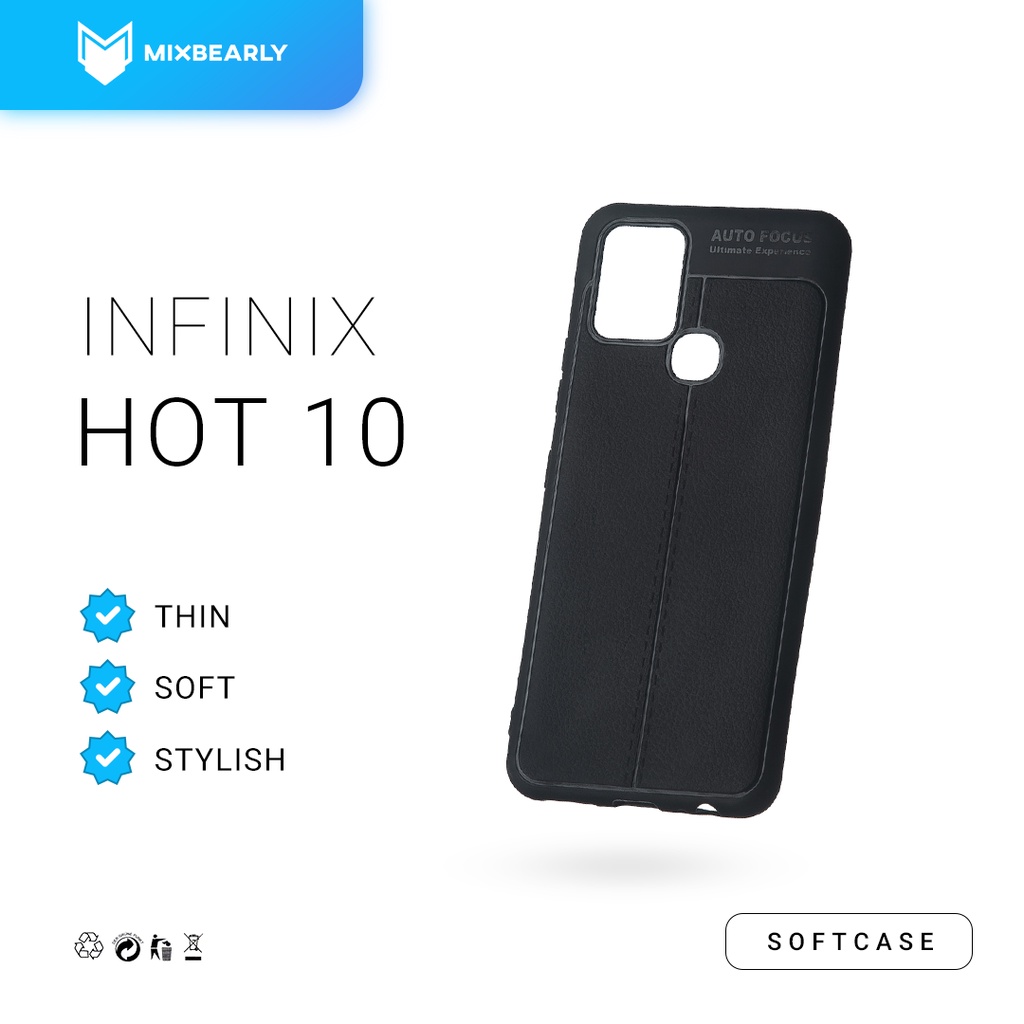 Soft Case Infinix Hot 10 Corak Kulit