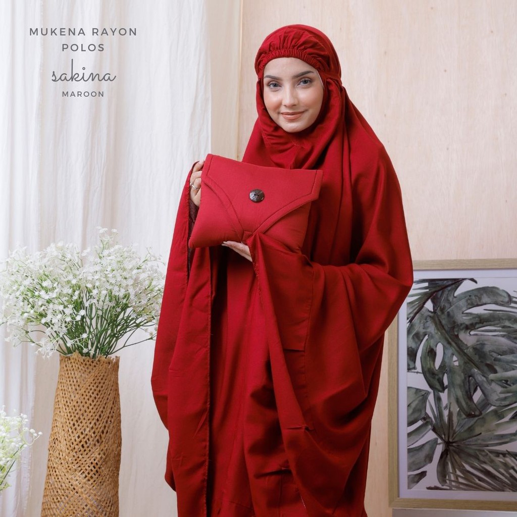 Mukena Dewasa Rayon Polos Sakina