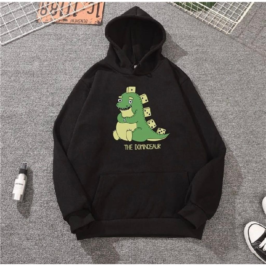 HOODIE DOMINOSAUR HOODIE WANITA LUCU / HOODIE WANITA TEBAL