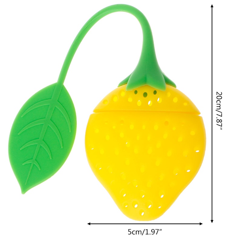 Zzz Saringan Daun Strawberry Silikon Lucu Herbal Spice Infuser Filter Diffuser