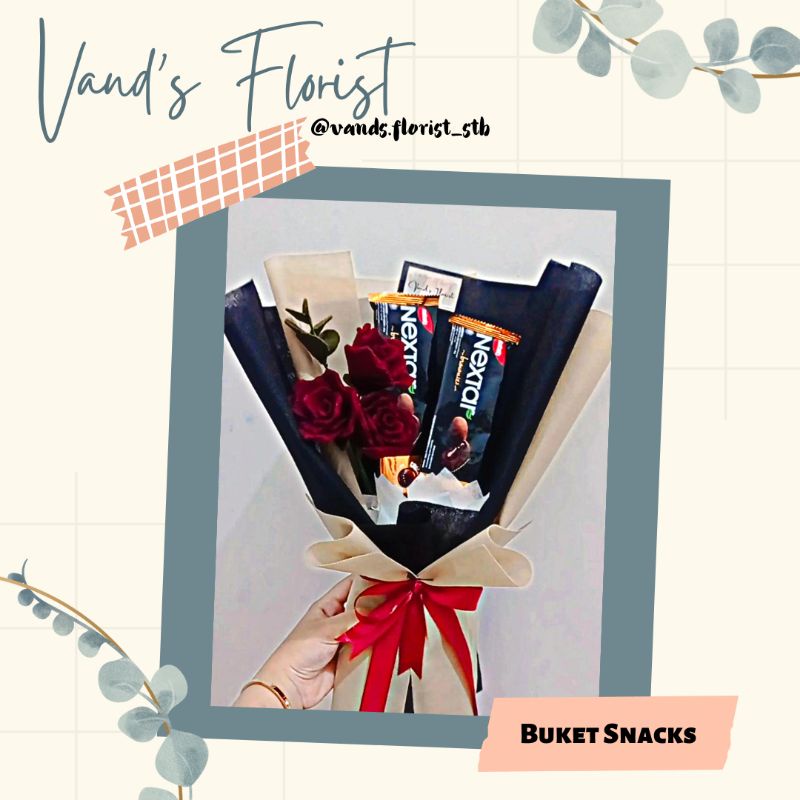 

Buket Snack dan mini rose handmade