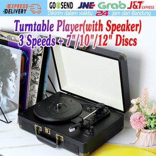 Image of Pemutar Piringan Hitam Gramophone Vinyl Record Player Vintage Turntable With Speakers Phonograph