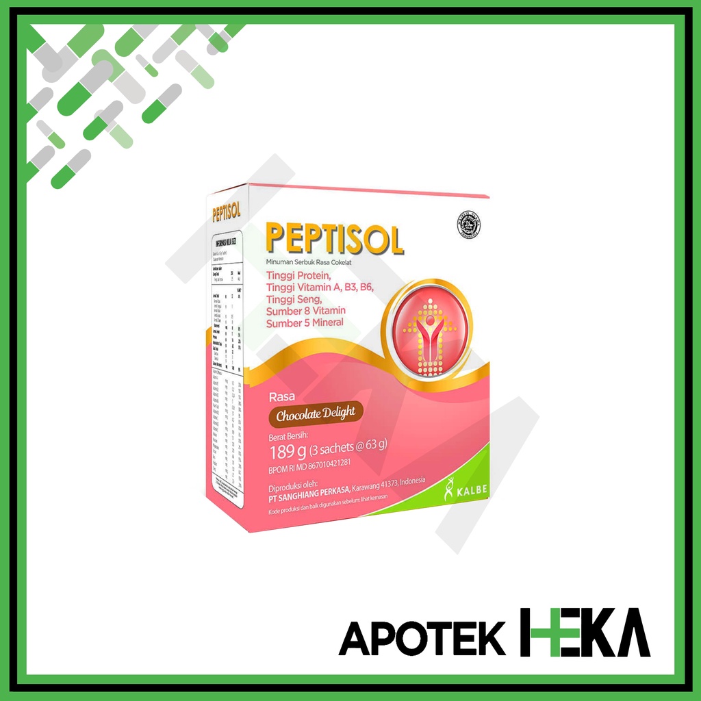 Peptisol Vanila/Coklat 189 gram - Nutrisi Tinggi Protein Rendah Residu (SEMARANG)