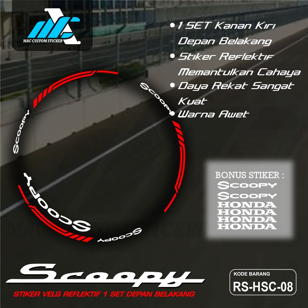 CUTTING STIKER STICKER LIS LIST VELG SCOOPY - AKSESORIS MOTOR STIKER LIS SCOOPY CUTTING PELEK NMAX -