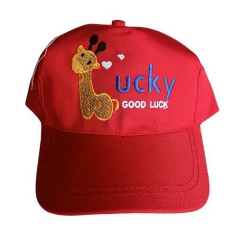 Topi Anak Good Lucky Request Nama Topi Anak Costum Nama Topi Bordir Nama