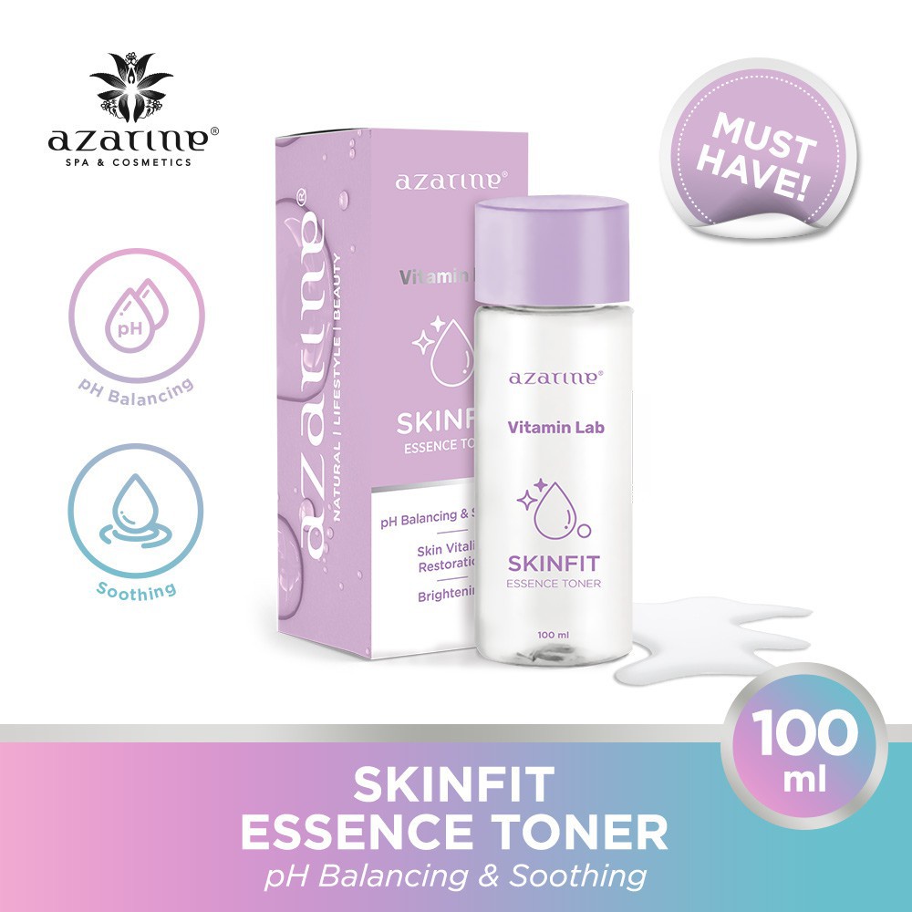 TONER Azarine All Varian: C White MULTI ACIDS GLOWING / Mild Purifying / MOISTURE RICH HYDRATING /  DAILY BEGINNER EXFOLIATING /  SKINFIT ESSENCE 80 ml / 90 ml - Toner Kuning Hijau Biru Ungu  SKincare Azarin