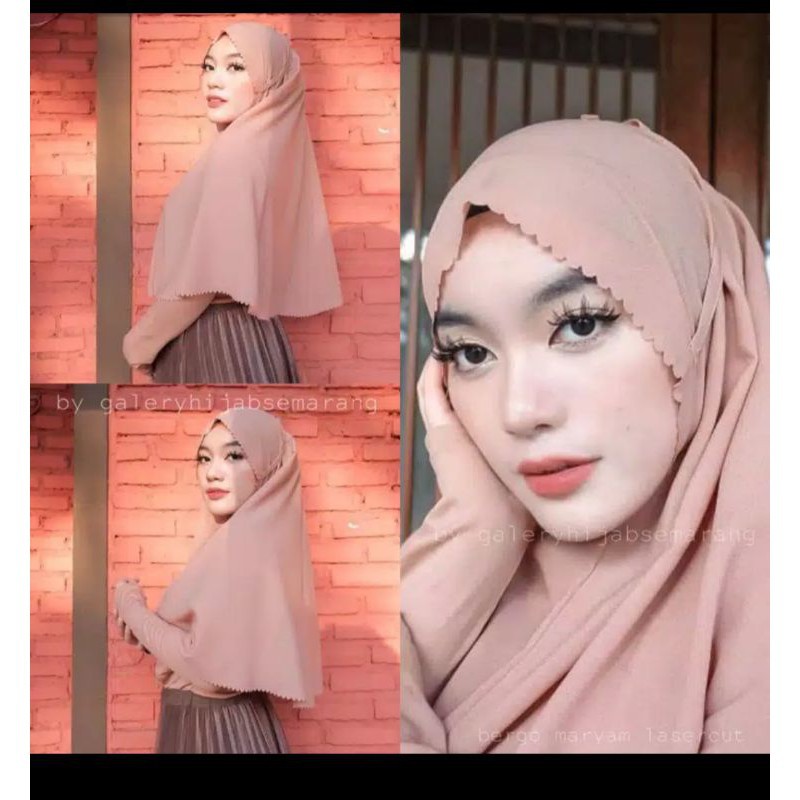 JILBAB INSTANT / HIJAB INSTANT BERGO MINA MARYAM LASER