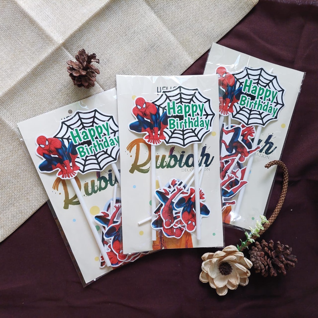 Spiderman Topper Cake / HIasan Kue Ulang Tahun