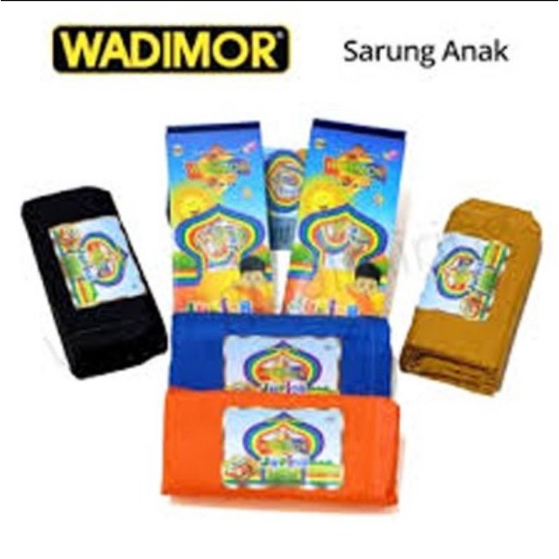 Sarung Tenun Wadimor Anak Polos Warna Non TumpalUntuk anak SD - SMPPanjang: 107 cm, Lebar: