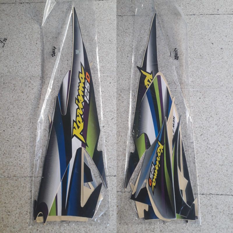 striping standar ori list stiker bodi motor honda Karisma 125D tahun 2004 ready stok