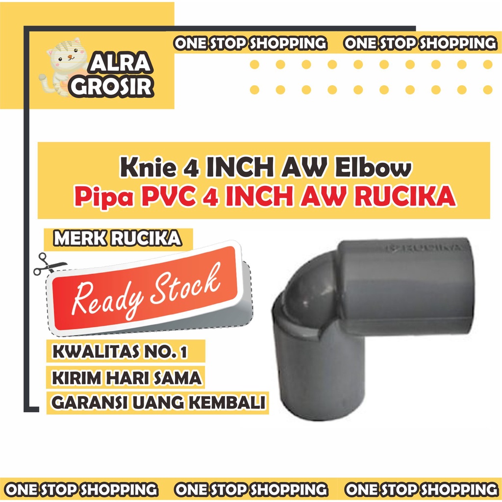 Knie 4 INCH AW Elbow Pipa PVC 4 INCH AW RUCIKA AG22