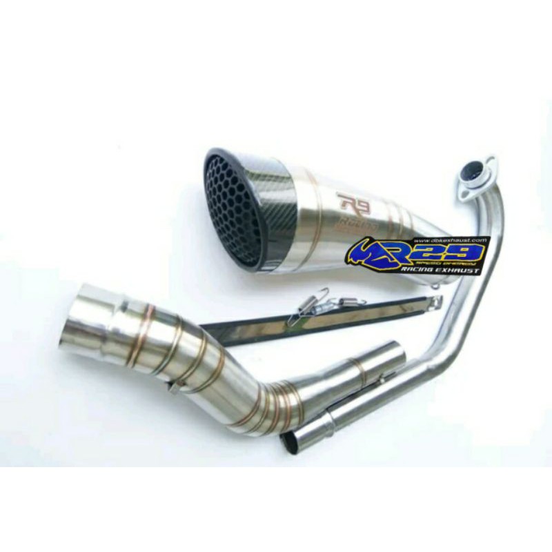 KNALPOT R9 H2 FULLSYSTEM VIXION R15 XABRE FU SONIC TIGER MP NMAX PCX CBR150 CB150R dll