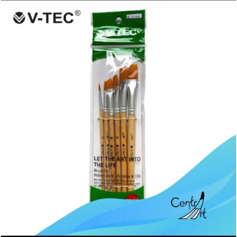 

VTEC kuas lukis brush set 6pcs A21547-6