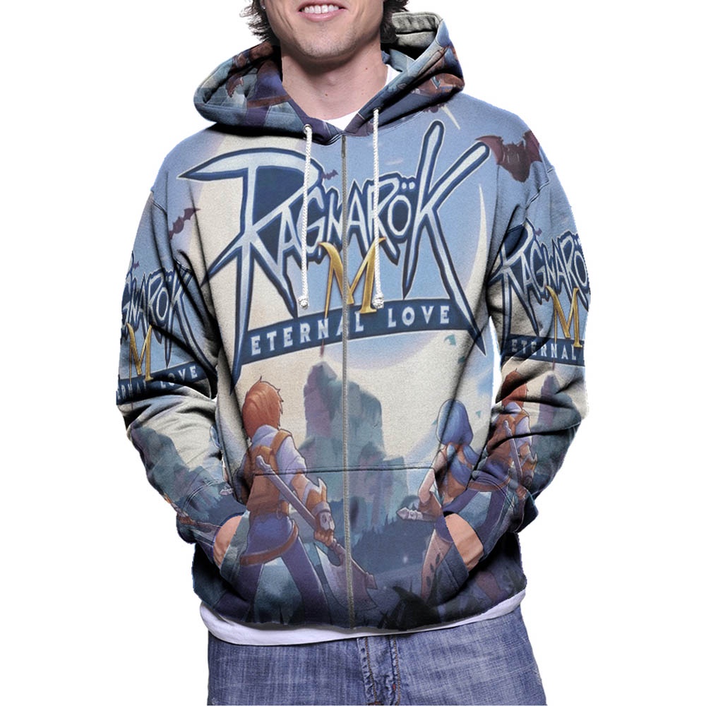 Jaket Hoodie Ragnarok M Eternal Love SKU-7434107921983 Hoodie Zipper (Ritsleting) Hoodie Fullprint B