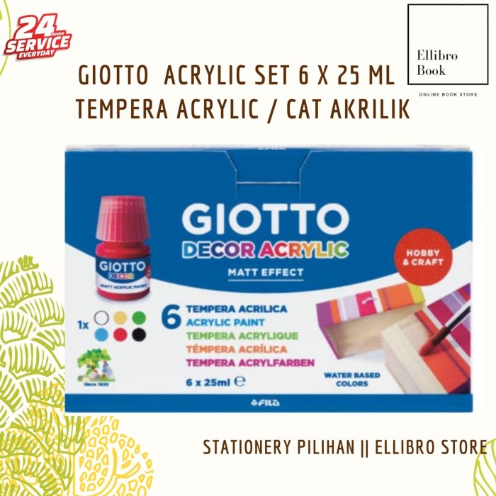 

Produk Terbaru Cat Acrylic Giotto Decor Acrylic Set 6 Warna 25 Ml