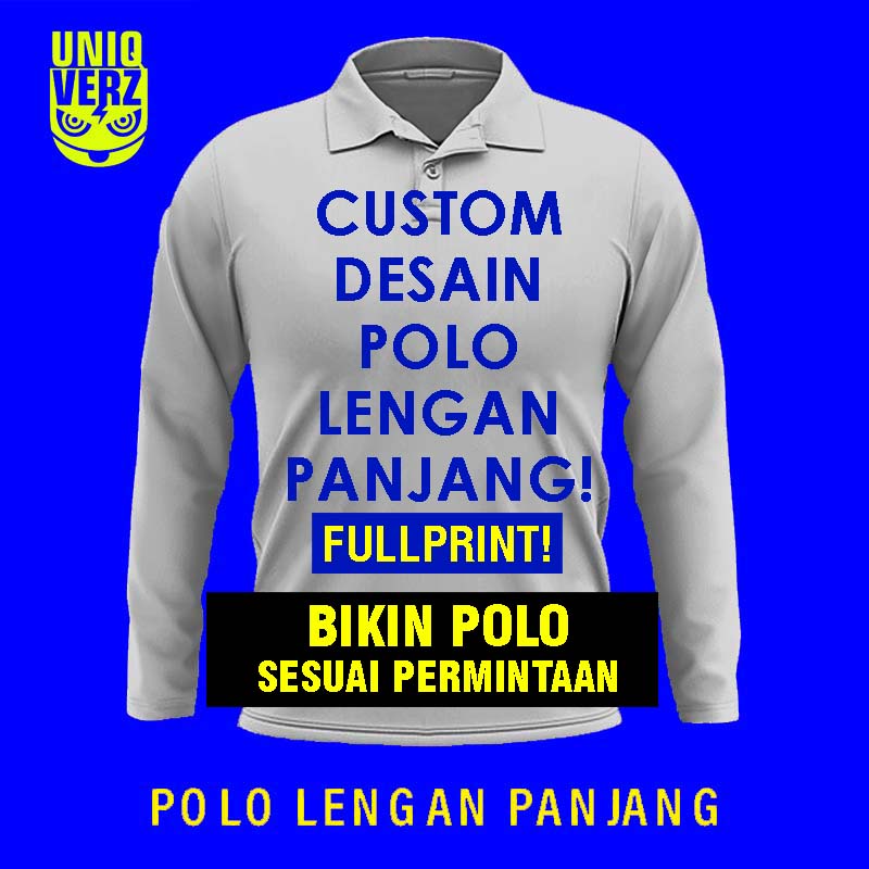 CUSTOM DESAIN KAOS POLO, Desain suka suka Bahan Dry Fit