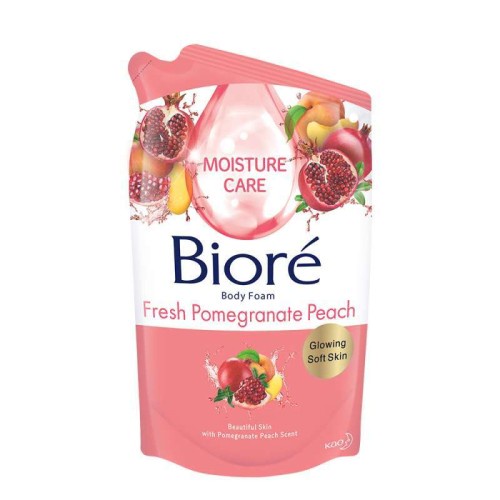 Biore Body Foam Fresh Pomegranate Peach Pouch