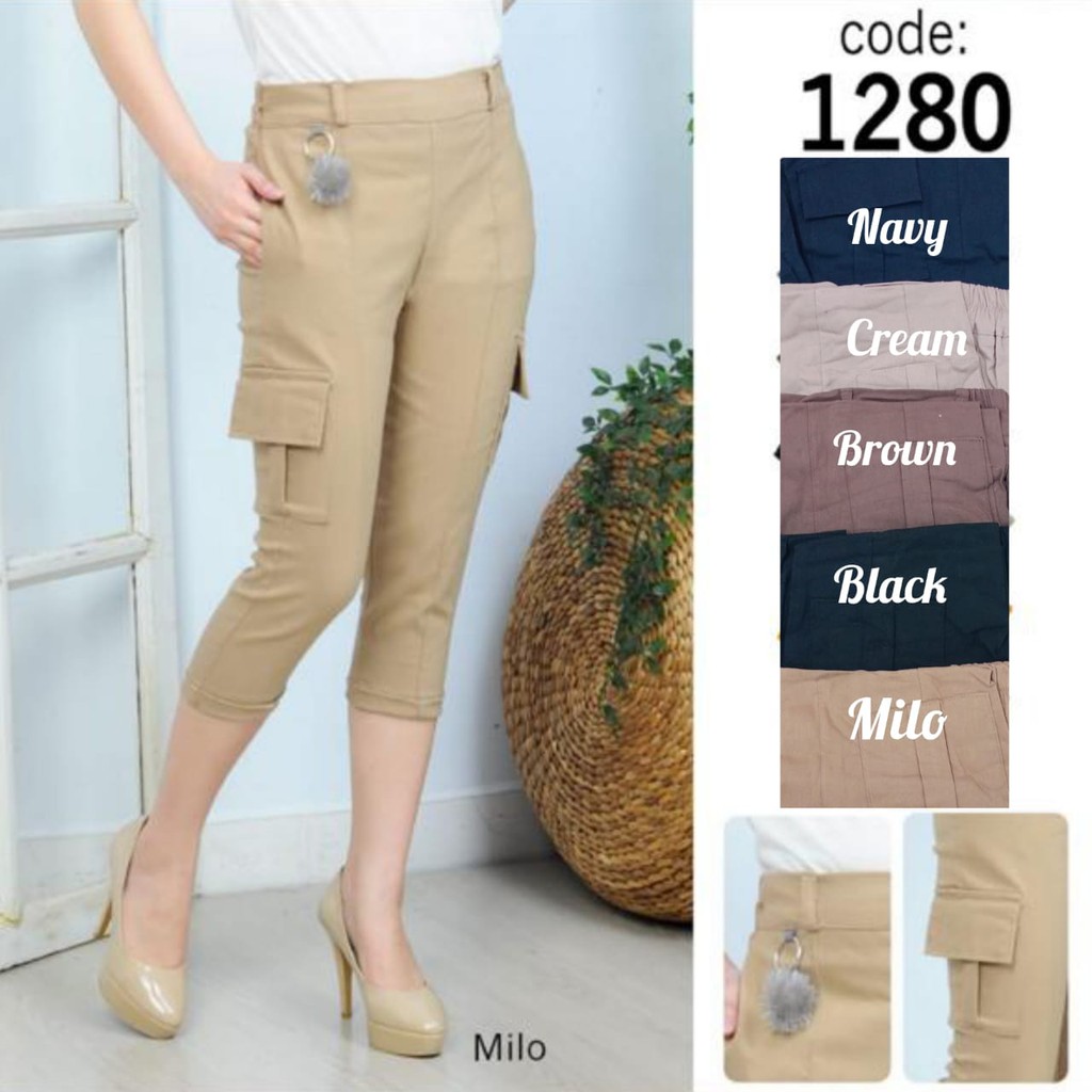CELANA WANITA-CELANA WANITA 7/8-BAGGY PANTS SKY MODE