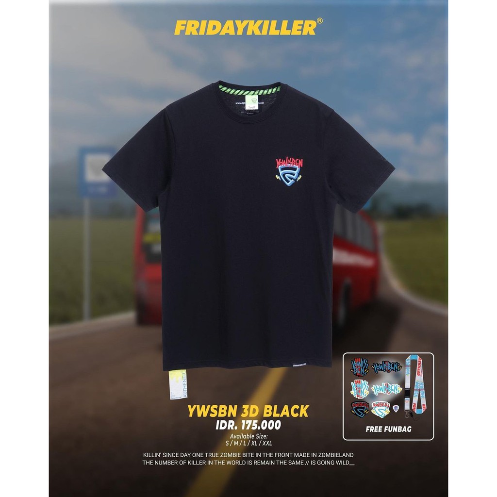Tshirt FRIDAY KILLER X YOWISBEN  "YWSBN 3D BLACK" fridaykiller_store