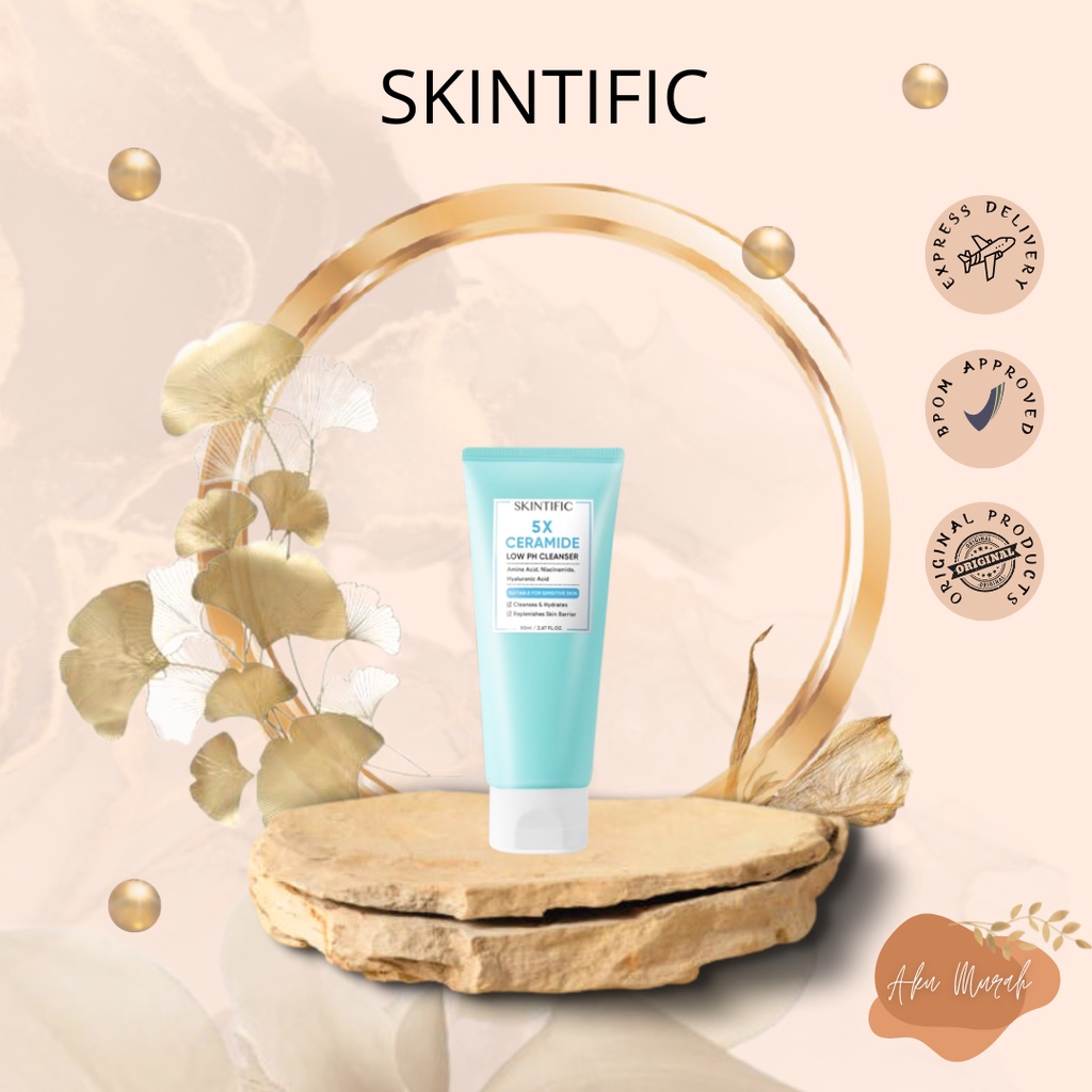 ✨ AKU MURAH ✨ Skintific 5X Ceramide Low pH facial Cleanser Travel Size 15ml