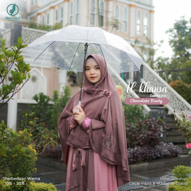 gamis set syar'i Al Khansa original alwa hijab