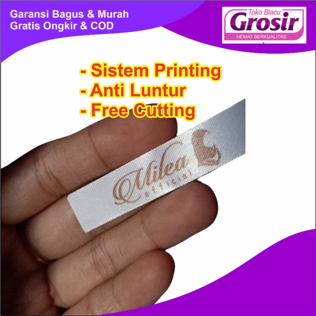 

Label Satin ANTI LUNTUR LABEL SATIN (isi 50 pcs) | PROMO TOKO BLACU