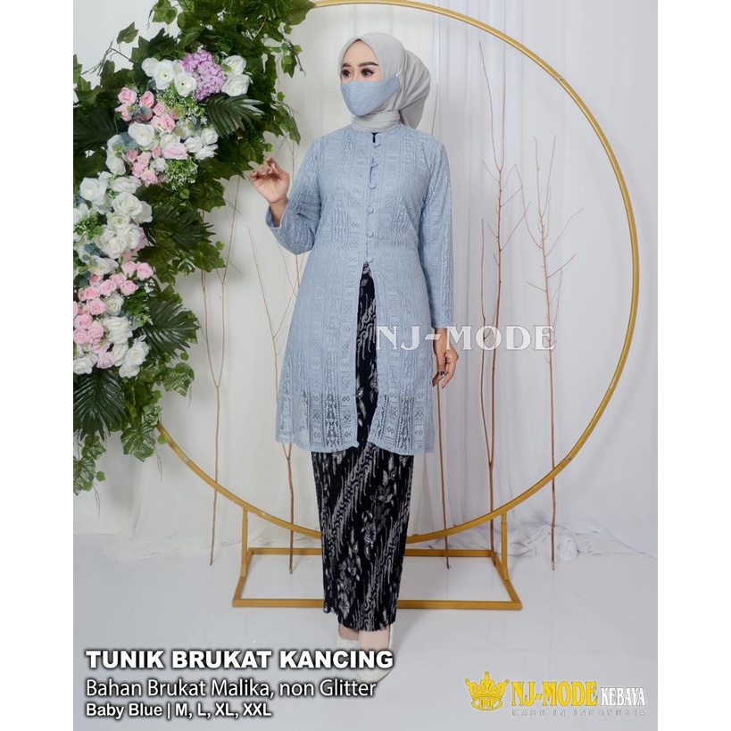 (ATASAN SAJA) Tunik Kancing Depan / Brukat / Kebaya Modern Original / Outfit Terbaru BridesMaid