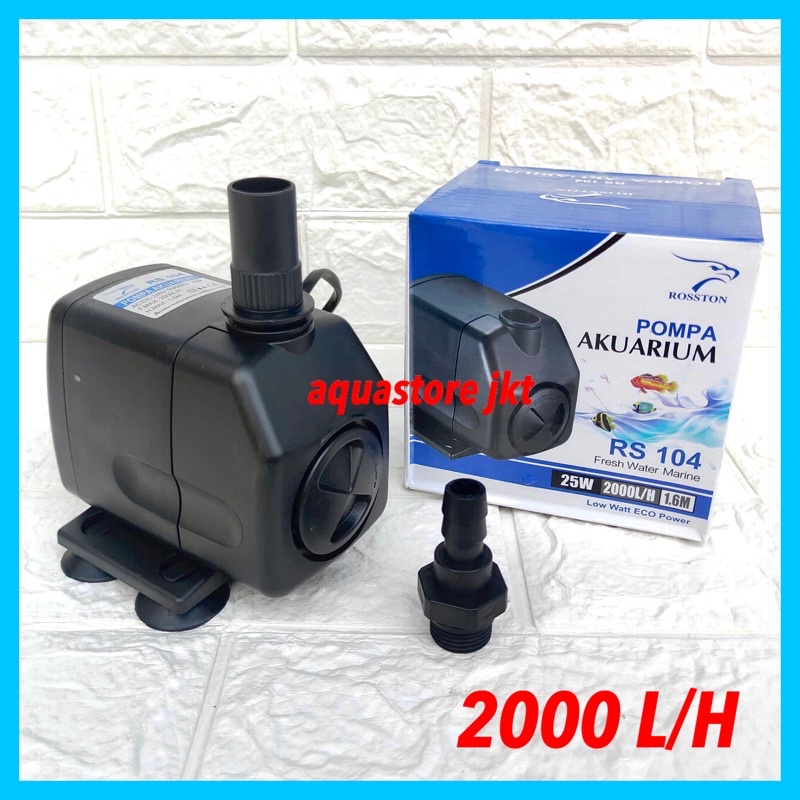 ROSSTON 104 POMPA AQUARIUM CELUP WATER PUMP ROSSTON 104 2000 L/H MESIN POMPA KOLAM IKAN AQUARIUM