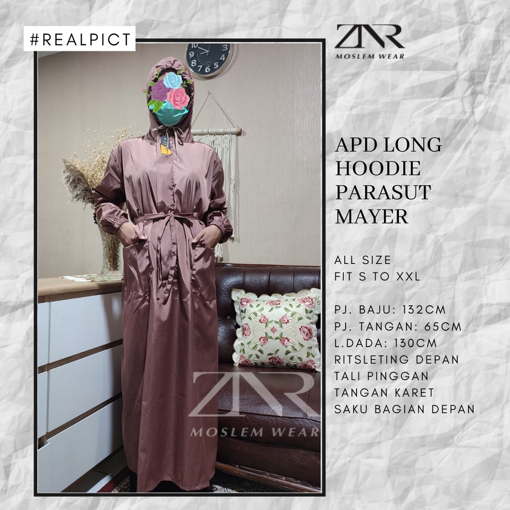 (Original) Baju APD Parasut Gown Long Hoodie Parasut APD Gown Medis Gown Medis Waterproof Gown APD