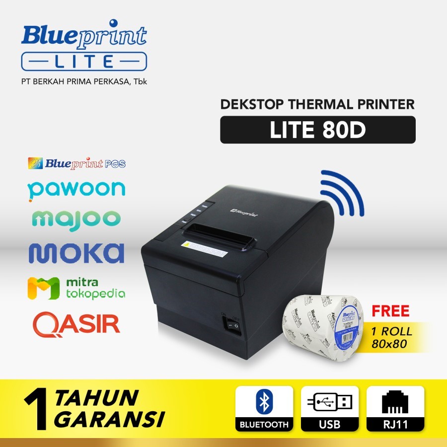 Printer Kasir Thermal BLUEPRINT Lite80D (USB + Bluetooth + RJ11) LITE 80D