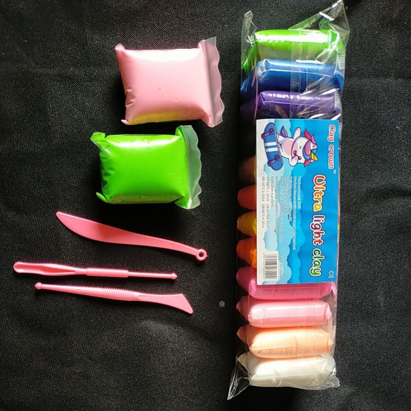 Polymer Clay Import 12 Warna - Plastisin Lilin Mainan Edukasi Anak