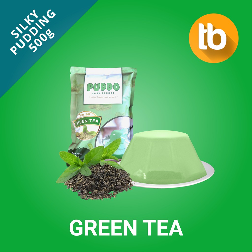 

Puddo Silky Pudding Powder Rasa Green Tea (Bubuk Silki Puding Lembut Instan) 500g