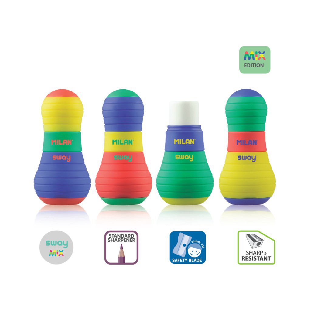 

[BMS Bekasi] Milan Sharpener + Eraser Sway Mix #47162