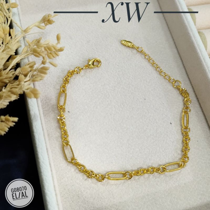 Gelang Yaxiya Rantai warna 24k G08070