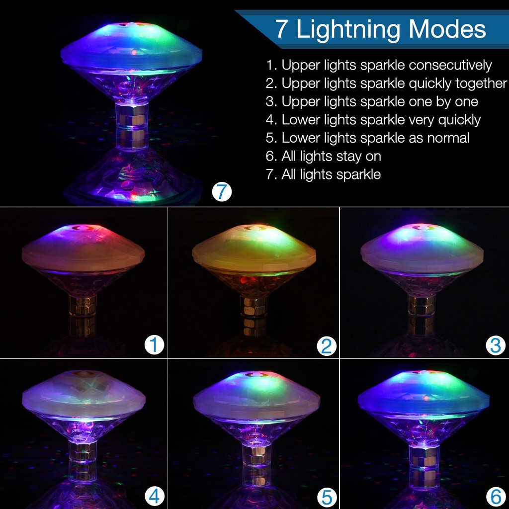 ♥Ready Stock♥Floating Underwater Lamp RGB LED Light Glow Show Swimming Pool Tub Spa Lighting