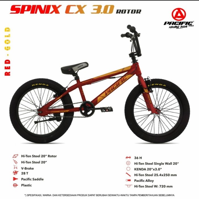 Sepeda Anak BMX Pacific Spinix CX 3.0 Rotor 20 Inch