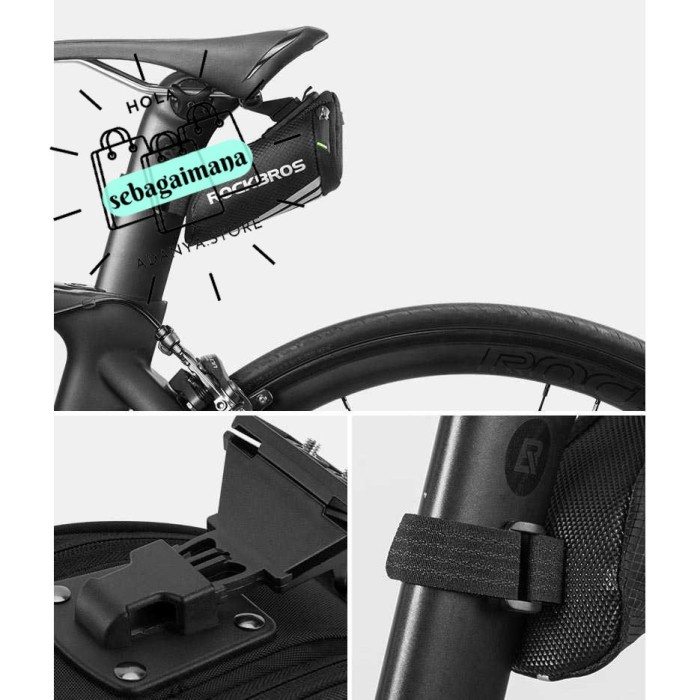Rockbros Tas Sepeda Mini Bicycle Saddle Rear Bag - C28