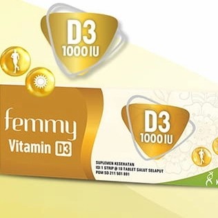 FEMMY VITAMIN D3 1000iu ISI 10 TAB