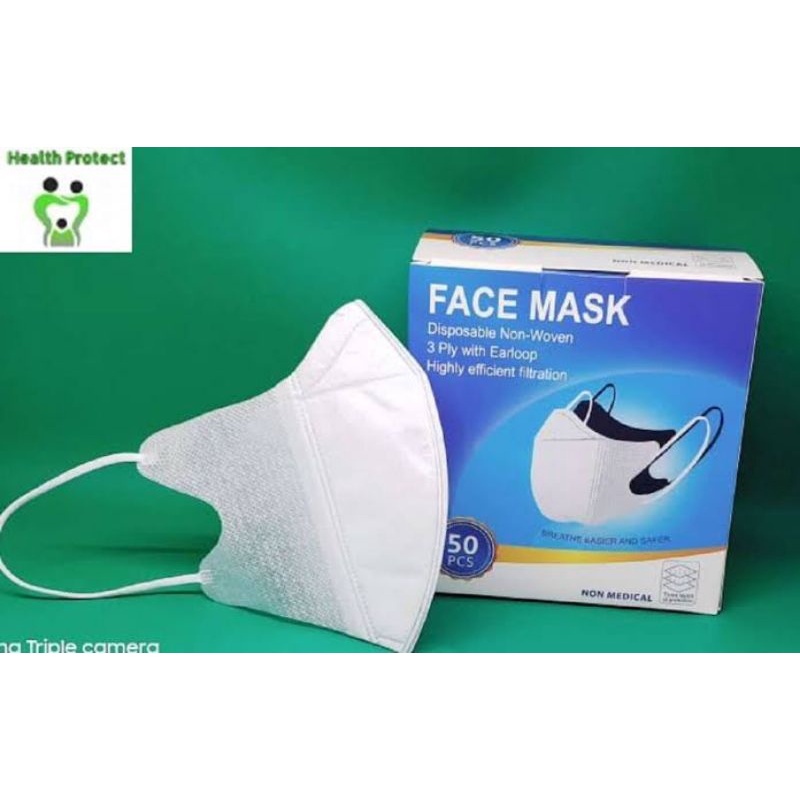 Masker Duckbill 50pcs PUTIH FILTCARE