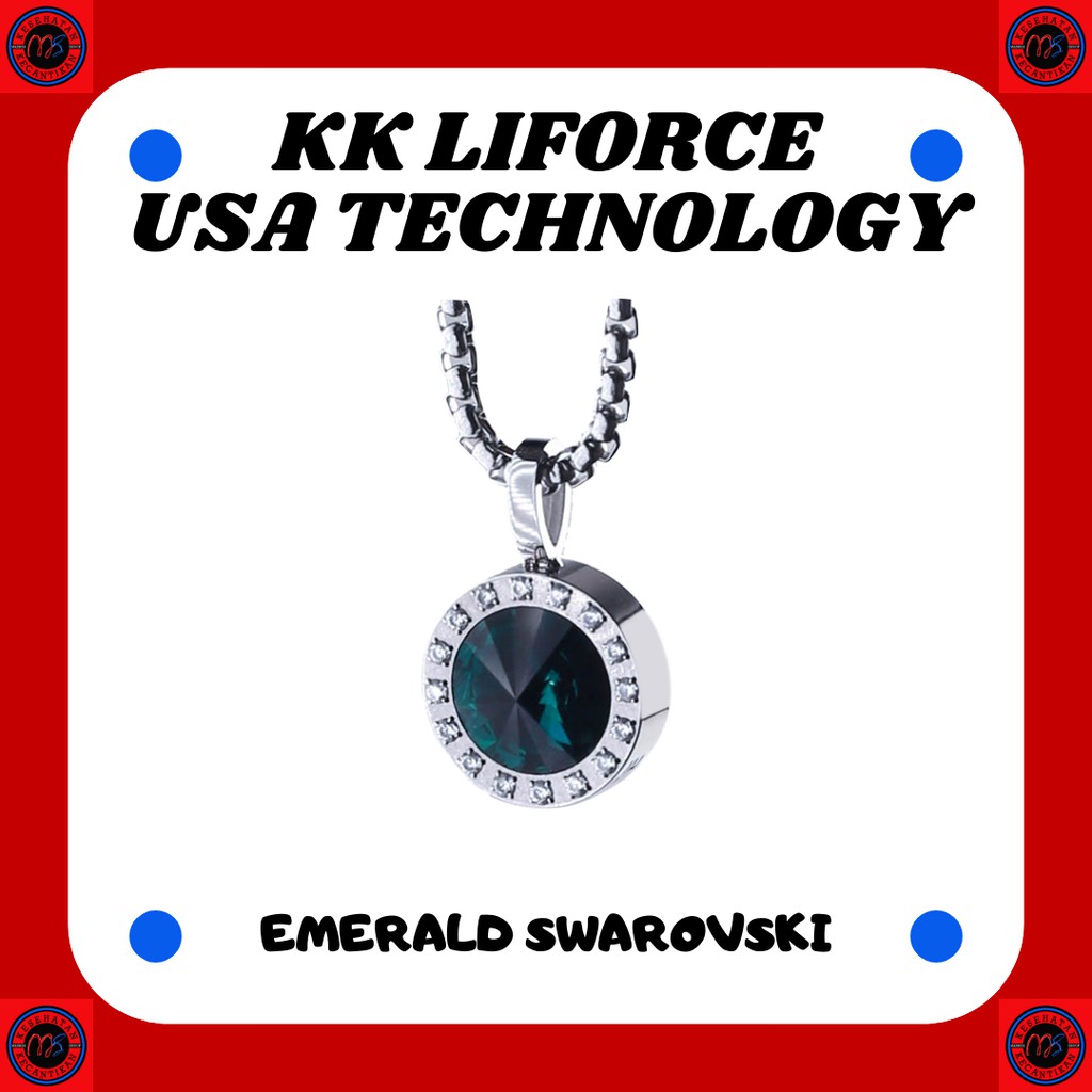 Kalung Kesehatan KK LIFORCE EMERALD CRYSTAL SWAROVSKI
