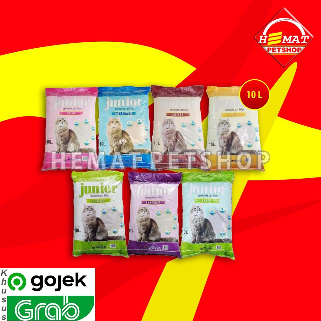 [GOSEND] Pasir Kucing Gumpal Wangi Junior 10 Litter Clumping Non Cub n Kit
