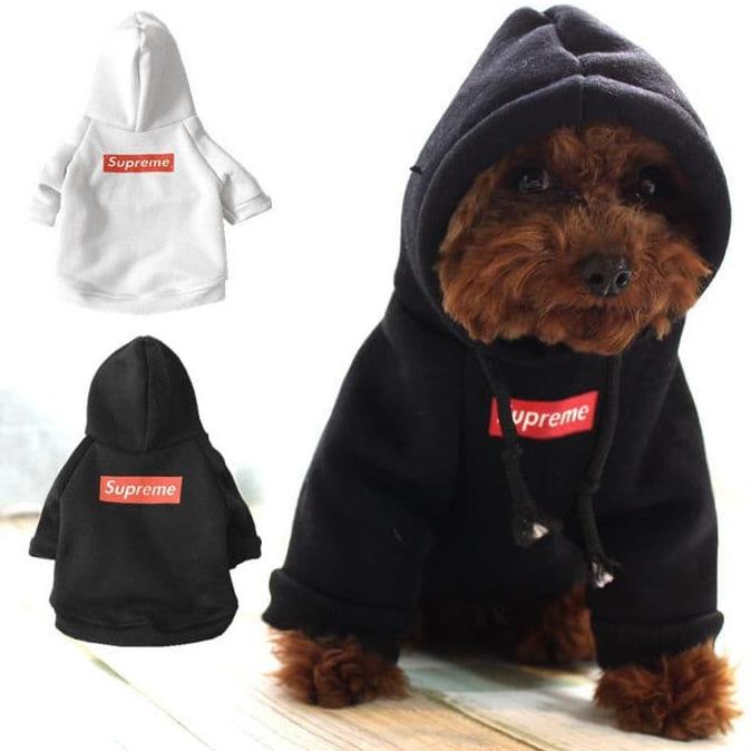 Baju Anjing Supreme / Hoodie Anjing / Baju Kucing / Hoodie Supreme