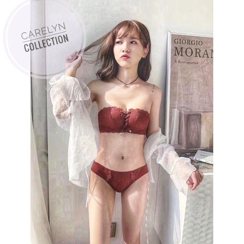 (READY STOCK) Bra Set + CD MOLALA / Bra + Cd Tanpa Kawat Pakaian dalam wanita 32-38AB