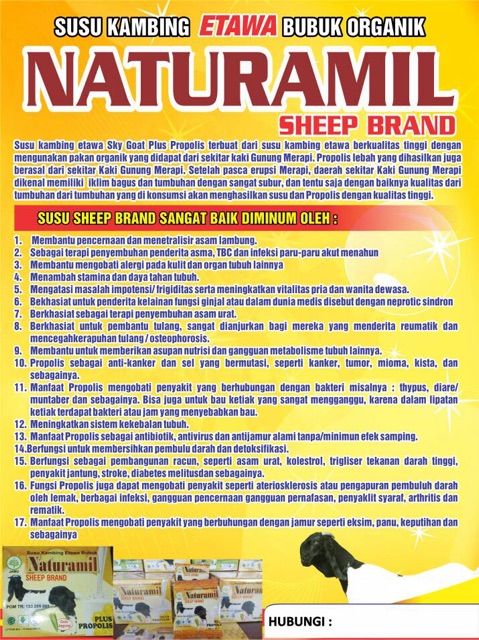 NATURAMIL SUSU KAMBING ETAWA ORGANIK PLUS PROPOLIS DAN JAHE