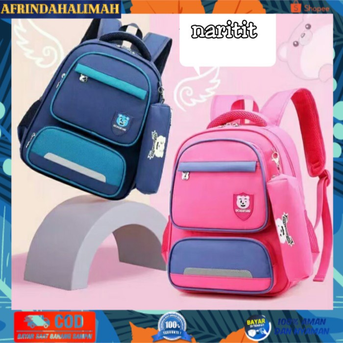 

TERBARU, TERMURAH- Tas sekolah ransel backpack fashion bear set