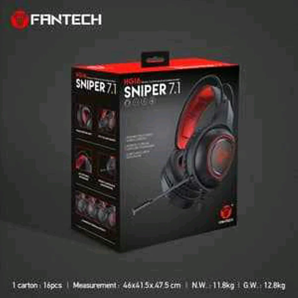 HEADSET GAMING FANTECH HG16 SNIPER 7.1 RGB