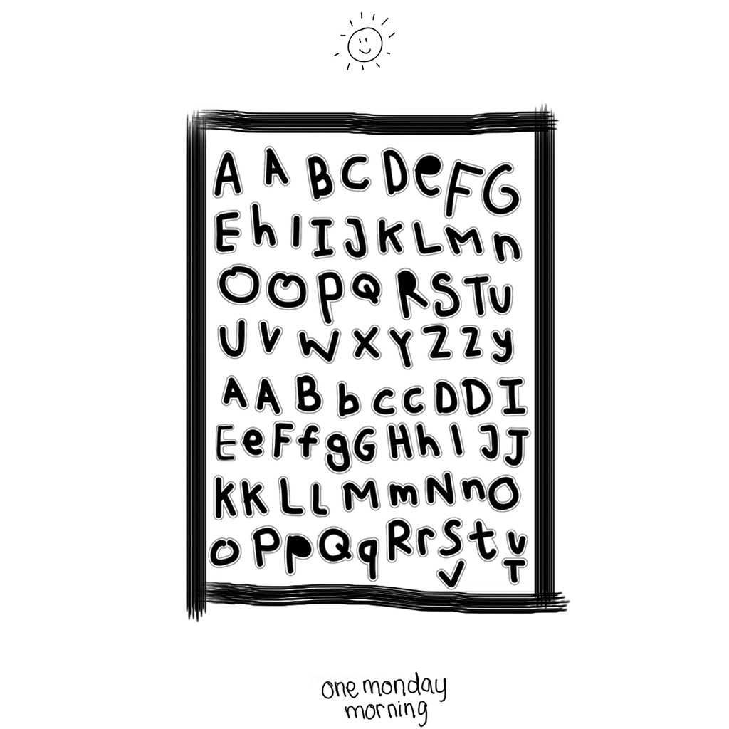 

Handletter Alphabet sticker