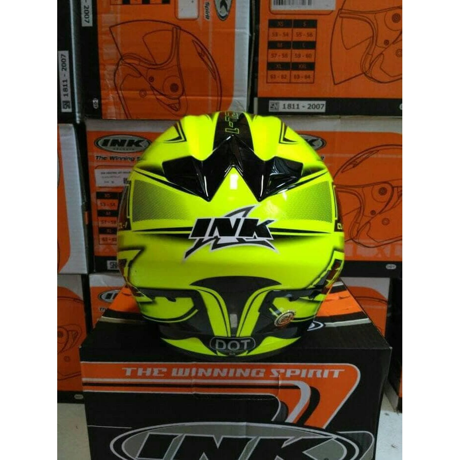 Excelent helm INK CL 1 anti scratch 2 visor super fluo  02