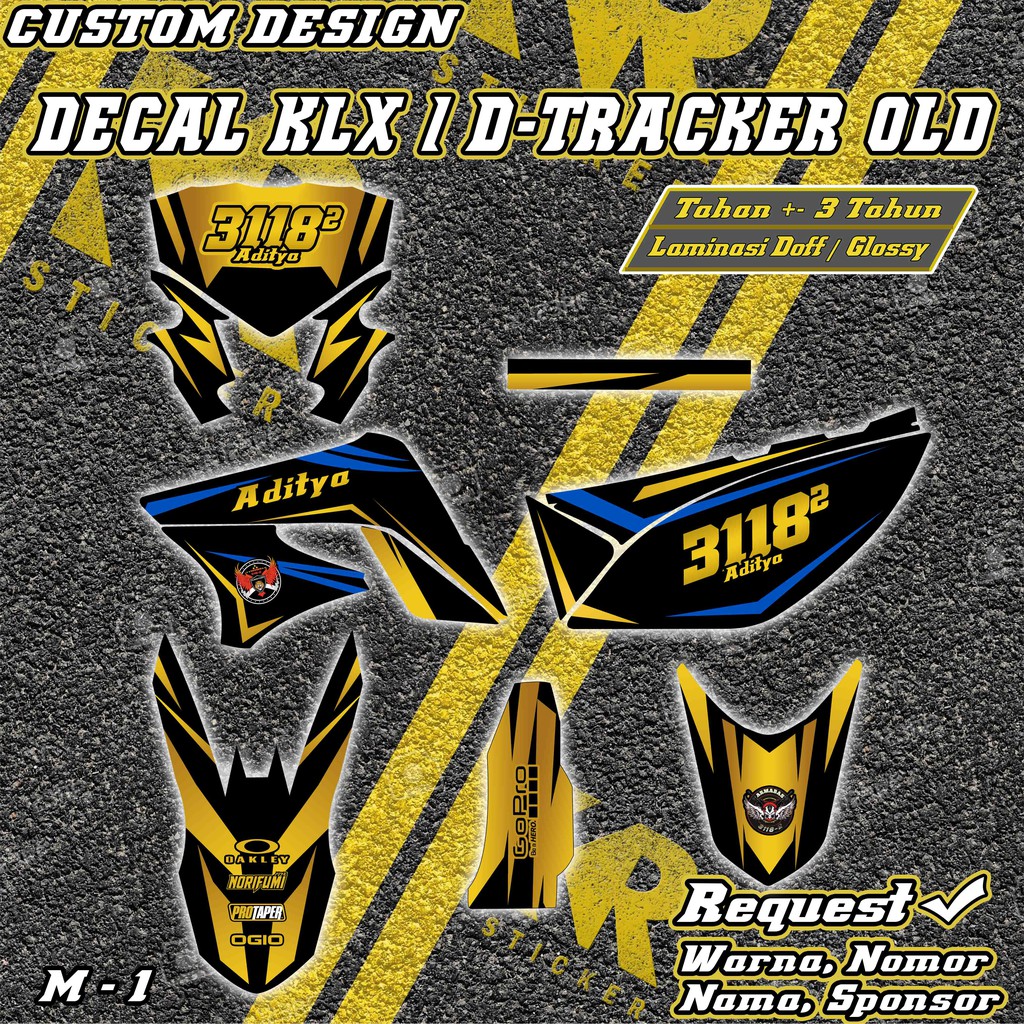 Stiker Decal KLX / D-Tracker Old Fullbody Custom Desain | Sticker klx dtracker | KR STICKER